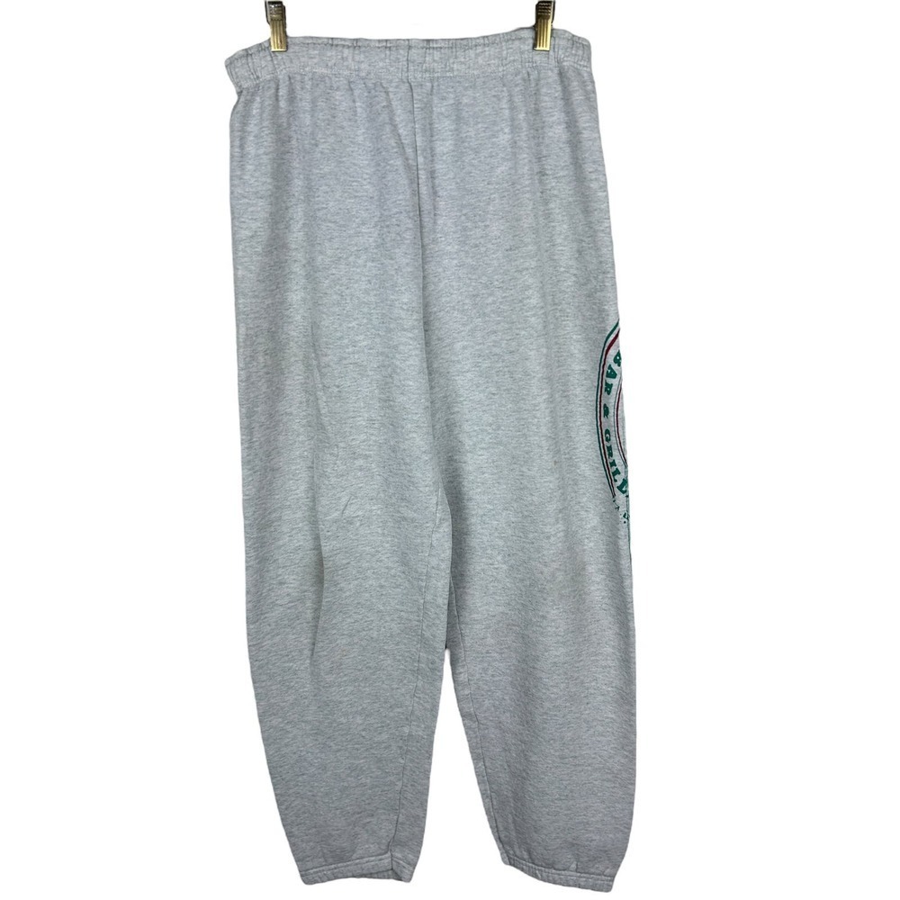 Vintage 1980s Motorcycle Biker Bar Drawstring Grey Sweatpants L